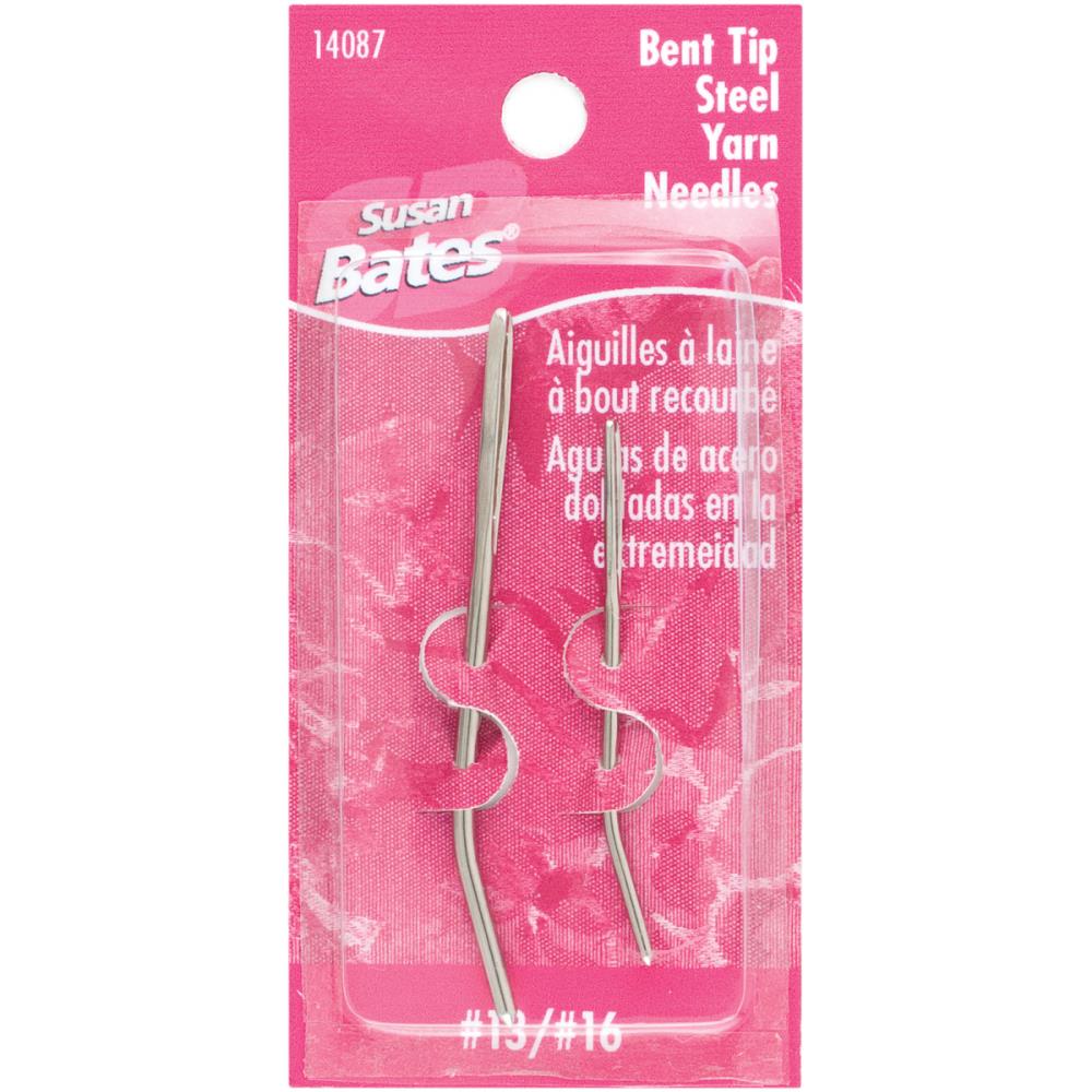 Susan Bates Bent Tip Steel Yarn Needles #14087 2 in a Package